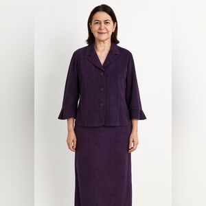 Jessica Howard Maxi Dress Blazer Set 14 Faux Suede Career Holiday